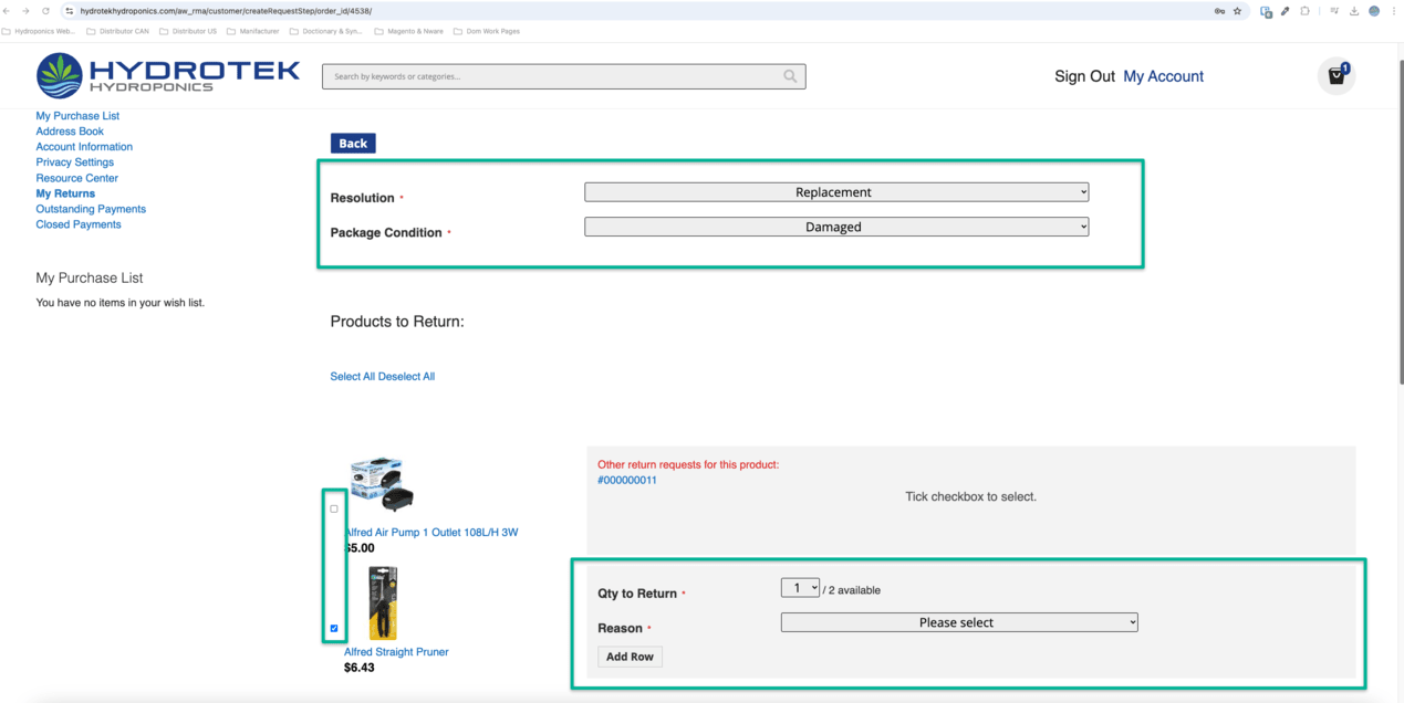 RMA Instruction Step 3 RMA Instruction Step 3 Picture