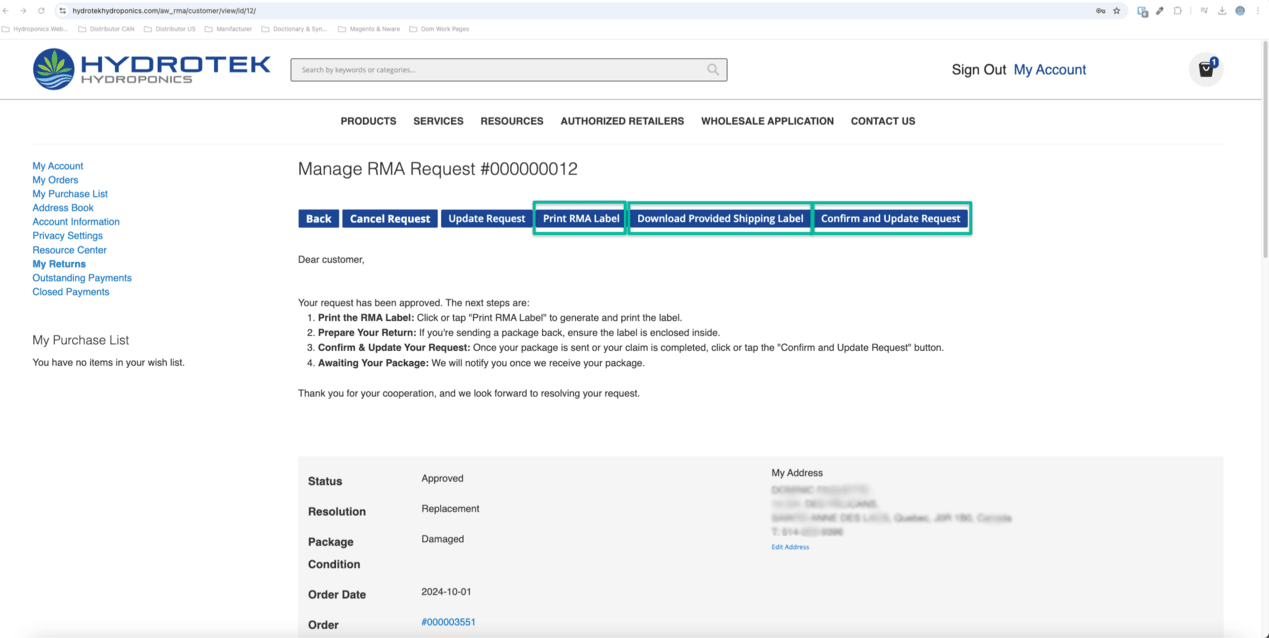 RMA Instruction Step 5 RMA Instruction Step 5 Picture